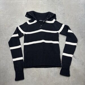 Vintage‎ Polo Jeans Co Ralph Lauren Striped Sweater Womens Small Shawl Neck